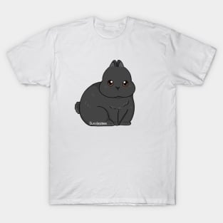 Netherland Dwarf Black Solid | Bunniesmee T-Shirt